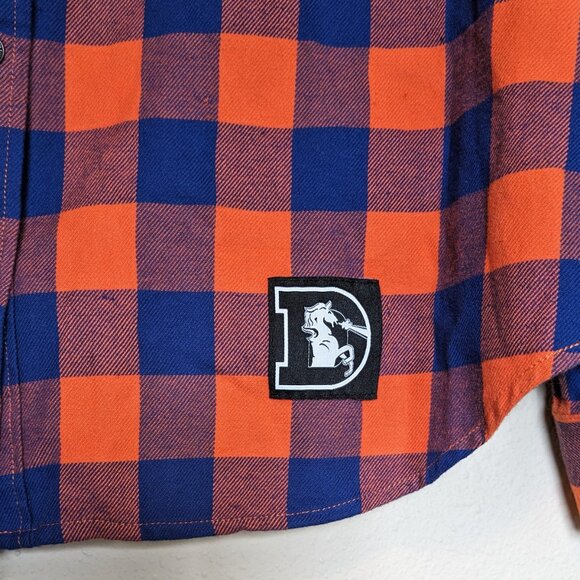 NFL Levi's Denver Broncos Blue & Orange Plaid Flannel kids XL - Picture 5 of 8